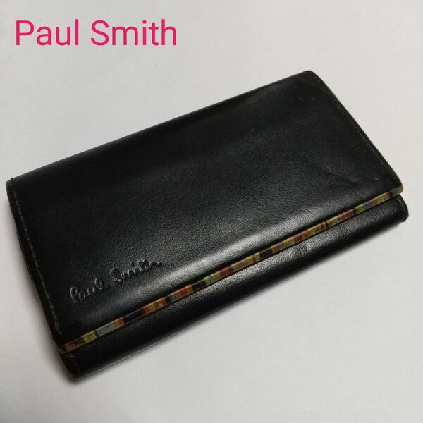 Paul Smith ポールスミス レザー キーケース ブラック マルチカラー レザー