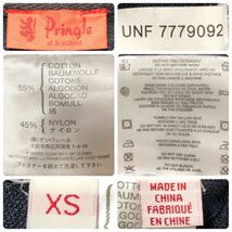 ■良品■Pringle of Scotland プリングルオブスコットランド　トラックジャケット size XS フルジップ　ワッペン　ブラック_画像6