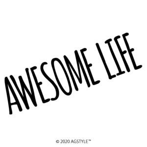 ゆうパケット送料無料 AWESOME LIFE オリジナル カッティングステッカー 素晴らしい人生 ステッカーカリフォルニア風 西海岸スタイル GT