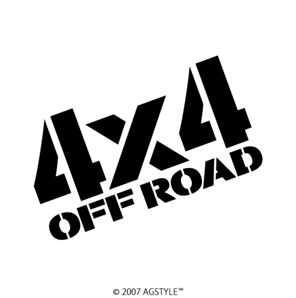 ゆうパケット送料無料 4x4 OFF ROAD オリジナル カッティングステッカー 四駆 林道 4WD ステッカー オフロード クロカン アウトドア CAMP