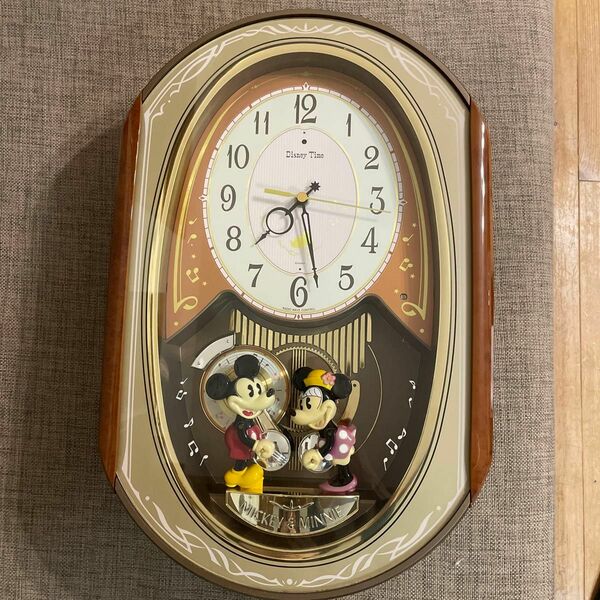 からくり時計　ディズニー　ミッキー　ミニー 壁掛け時計