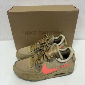 OFF-WHITE × NIKE AIR MAX 90 Desert Ore AA7293-200 オフホワイト ナイキ エアマックス 90 デザート オ―ル size US 8 スニーカー