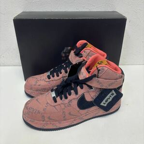 Levi's × NIKE AIR FORCE 1 HIGH Exclusive Denim CV0672-844 size 9 新品 黒タグ付 リーバイス ナイキ エアフォース1 AF1 デニム ピンクの画像2