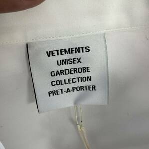 VETEMENTS HELLO MY NAME IS WHITE PRINT SHIRT ヴェトモン ハロー マイ ネイム イズ ホワイト プリント シャツ size M 新品の画像5