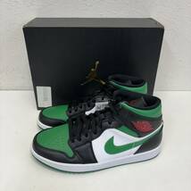 NIKE AIR JORDAN 1 MID PINE GREEN 554724-067 size 10 新品 黒タグ付き ナイキ エアジョーダン1 AJ1 ミッド パイングリーン スニーカー_画像2