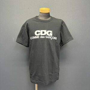 COMME Des GARCONS CDG LOGO S/S TEE コムデギャルソン シーディージー ロゴ ショートスリーブ Tシャツ size XL ブラック/ホワイト
