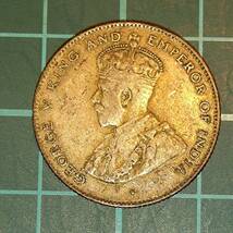 【1円スタート】イギリス領セイロン　50セント銀貨　1920年　ジョージ5世　大英帝国_画像2