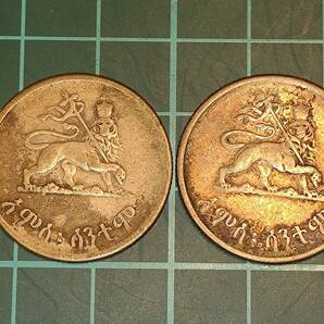 【1円スタート】エチオピア帝国 50セント銀貨 おまとめ 1936年 ハイレ・セラシエ1世の画像2