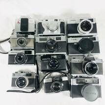 １円スタート　フィルムカメラ　12個まとめ売り　動作未確認　CANON OLYMPUS KONICA 金属カメラ_画像1