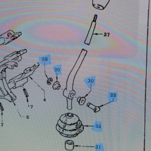 FS5W71Bミッション コントロールレバー 5点セット 日産純正部品 L20 L28 ハコスカ ケンメリ s30 s130 GC210 ジャパン kGC10 c130の画像2