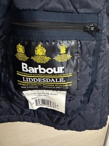 Barbour(バブァー) D381 LIDDESDALE(リデスデイル) キルティングジャケット ネイビーブルー Ｍサイズ 稀少な英国製 MADE IN ENGLAND