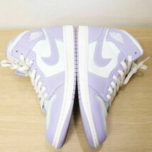 NIKE AIR JORDAN 1 MID PURPLE AQUA ナイキ スニーカー エアジョーダン1 ミッド パープル×アクア 554724-5001 29cm_画像3