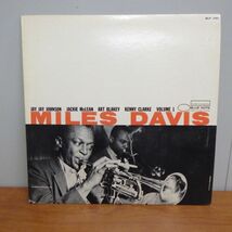 LP レコード MILES DAVIS VOLUME 1 BLP 1501 BLUE NOTE マイルス・デイヴィス_画像1