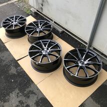 中古！A-TECH/シュナイダー 8J-18+45 5H-114.3 ブラックポリッシュ 4本！_画像1