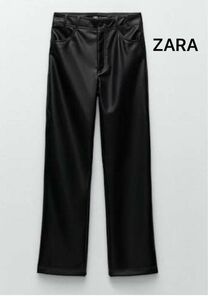 ZARA フェイクレザーパンツ　ステッチ　新品未使用