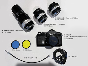 NIKON ニコン F ブラック （ レンズ4本セット)