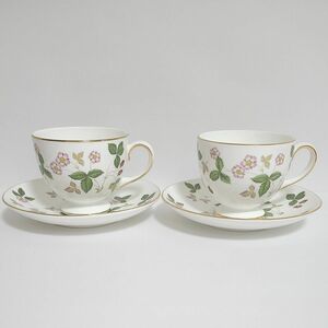 WEDGWOOD ワイルドストロベリー　カップ&ソーサー 2セット　ウェッジウッド