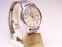 ■♪価格高騰!資産価値！稼働電池新品メンズビンテージ高級超レア！ OMEGA オメガ Seamaster シーマスター デイデート クオーツ ベルト新品_画像3