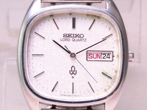 ■♪価格高騰! 資産価値！ メンズ ビンテージ 高級超レア！ SEIKO セイコー LORDQUARTZ デイデート クオーツ 8243-5010 セイコー製ベルト