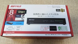 BUFFALO スイッチングハブ LSW6-GT-8NS/BK Giga対応 金属筐体 電源内蔵 8ポート LSW6-GT-8NS/BK