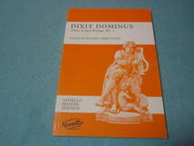 ｍ輸入ヴォーカル用楽譜　Dixit Dominus: Three Vesper Psalms, No. 1: Vocal Score (Latin Text)　ヘンデル_画像1