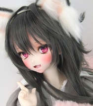 *あさぎ堂* DDH-10 カスタムヘッド アイ2種と舌パーツおまけ ソフビ盛の難あり セミホワイト肌 ドルフィードリーム_画像7