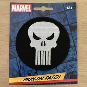 極レア パニッシャー アイロン・ワッペン スカル ロゴ Skull Marvel Punisher マーベル・スタジオ パッチ Disney TDL TDR TDS パッケージ