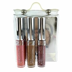  Christian Dior lip gloss 3 point set together lack of equipped cosme lady's 5ml size Christian Dior