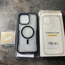 2312251☆ 両面ケース iPhone 14 Pro Max ケース MagSafe対応 全面保護 強化ガラスカメラフィルム付き 表裏 透明な PC バックプレーン_画像1