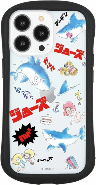 2304206☆ グルマンディーズ JAWS iPhone13 Pro(6.1インチ)対応 ハイブリッドクリアケース 総柄 JAWS-06A