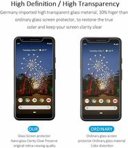 2303223☆ Google Pixel 3a Xl ガラスフィルム【2枚セット】2.5Dラウンドエッジ加工 日本旭硝子素材AGC 高透過率 強化ガラスフィルム_画像3
