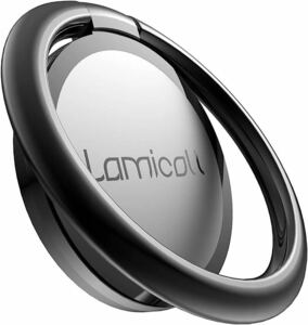 2313318☆ スマホリング 4㎜ 薄い 180度 360度回転式 ：Lomicall 携帯電話 リングホルダー, 片手持ち 携帯リング 指輪型 薄 ホールドリング