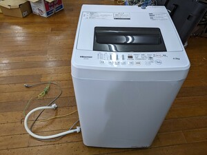 WB036 Hisense HW-E4502 全自動洗濯機 4.5㎏ 2018年製 動作品 ヤマトホームコンビニエンス・直接引取・当方配達限定 現状品 