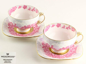 洋食器　WEDGWOOD　ウェッジウッド　DECO BLOOM　カップ&ソーサ　ペア　C0513