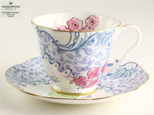 洋食器　WEDGWOOD　ウェッジウッド　BUTTERFLY BLOOM　カップ＆ソーサ　C1206