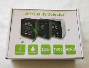 【現状品】5 in 1 CO2 メーター 二酸化炭素検出器 室内空気品質モニター BT APP 温度湿度センサーテスター HCHO TVOC 検出器 ホワイト