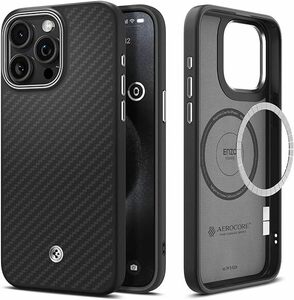 Spigen iPhone15Pro ケース エンツォ・アラミド ACS07045 (マット・ブラック)