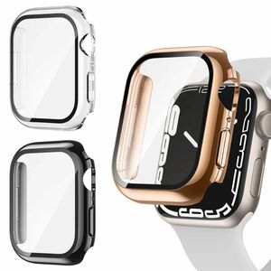 Apple Watch ケース 41mm Series 8/7 ガラスフィルム アップルウォッチ専用カバー 保護カバー