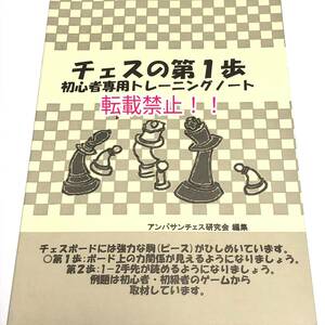 チェスの第1歩 初心者専用トレーニングノート☆アンパサンチェス研究会★