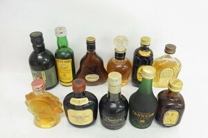 B329-Y33-1 酒 ミニボトル まとめ HENNESSY/CUTTY SARK/SUNTORY 現状品①