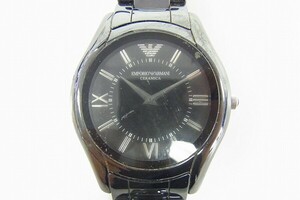 B026-S25-2802◎ EMPORIO ARMANI アルマーニ AR-1441 メンズ クォーツ 腕時計 現状品③◎