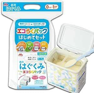 Morinaga Eco -Raku Pack в первый раз установлен 800G (400G x 2 мешки) [заменено тип порошкообразного молока] [новорожденный ребенок 0 месяцев