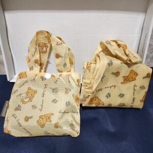 リラックマ コリラックマ エコバッグ ミニ サンエックス San-X 花柄 ポリエステル Rilakkuma バッグ