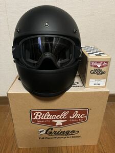 Biltwell ビルトウェル Gringo グリンゴ XL 61～62㎝ 未使用品 ゴーグル付き チョッパー ボバー アメリカン