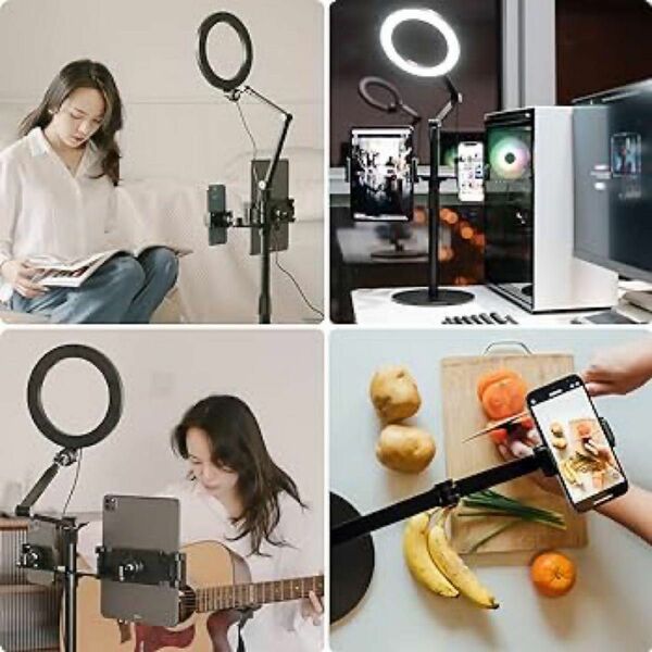 LEDリングライト Selfieタブレット&携帯電話ライブスタンド