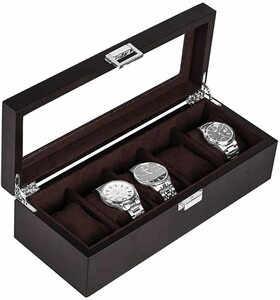 [ great special price ] wooden clock case wristwatch storage box high class clock collection case (5ps.@)