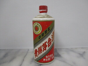 H572　古酒　1円~　貴州茅台酒 マオタイ酒 五星麦 陶器 KWEICHOW MOUTAI　星　約1005ｇ　保護カバー破れ　中国酒