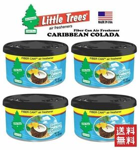 Little Trees リトルツリー エアフレッシュナー カリビアン コラーダ ファイバー カン 4缶セット