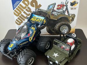 中古！1/10RC ワイルドウイリー2 （WR-02シャーシ） 58242 コミカルアバンテボディ改　メカ無し！TAMIYA ラジコン