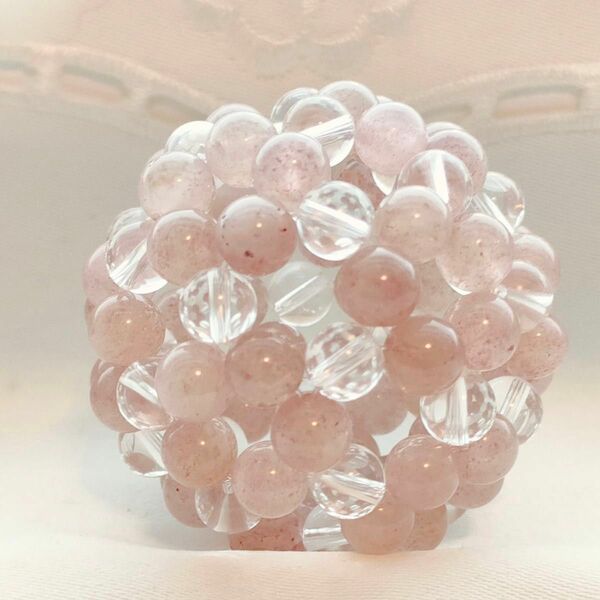 苺水晶 6㎜玉 バッキーボール 1個